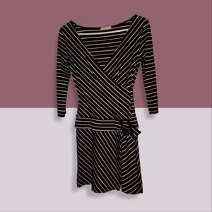 Forever 21 Pink & Black Striped Dress.